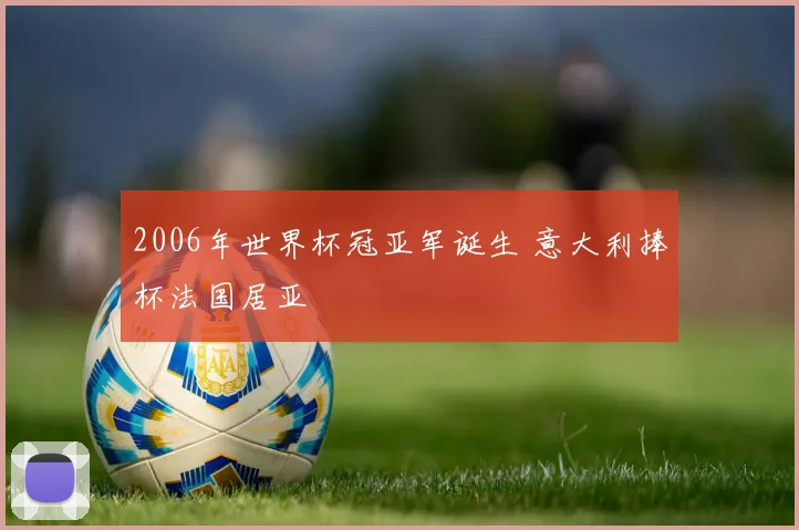 2006年世界杯冠亚军诞生 意大利捧杯法国居亚
