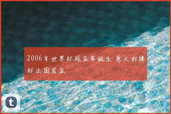 2006年世界杯冠亚军诞生 意大利捧杯法国居亚